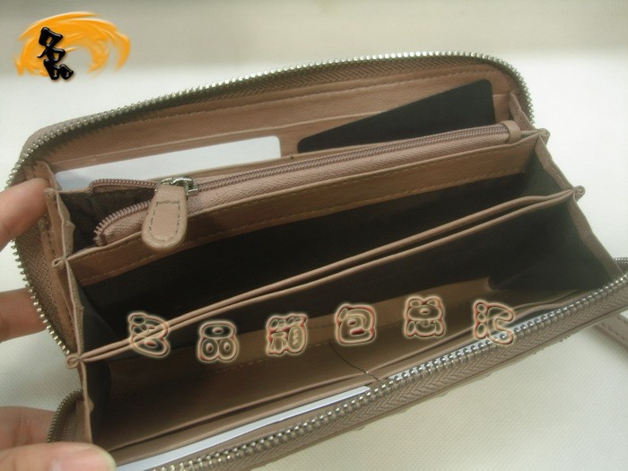 08718 Bottega Veneta羊皮編織錢包 BV手拿包 Bottega長款錢包 卡包 手包 淺啡色