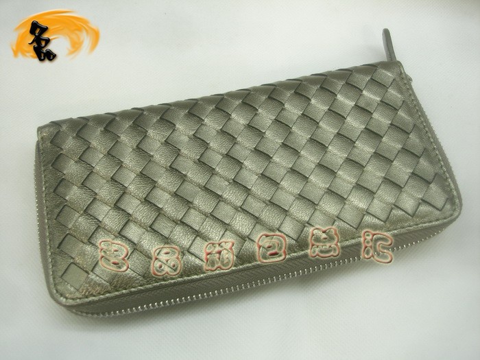 08621 Bottega Veneta經(jīng)典款羊皮編織女包 Bottega Veneta時(shí)尚女士長(zhǎng)款錢(qián)包 古銅色