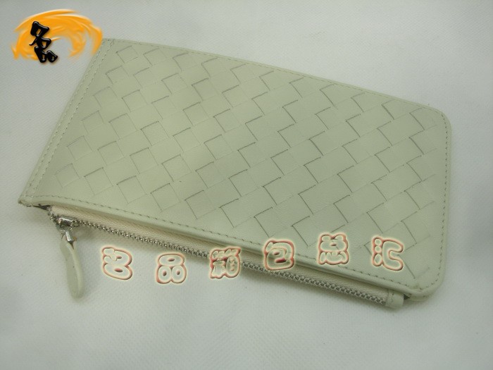 08691 Bottega Veneta羊皮手工編織錢(qián)包 BV卡夾 Bottega長(zhǎng)款錢(qián)包 卡包 米白色