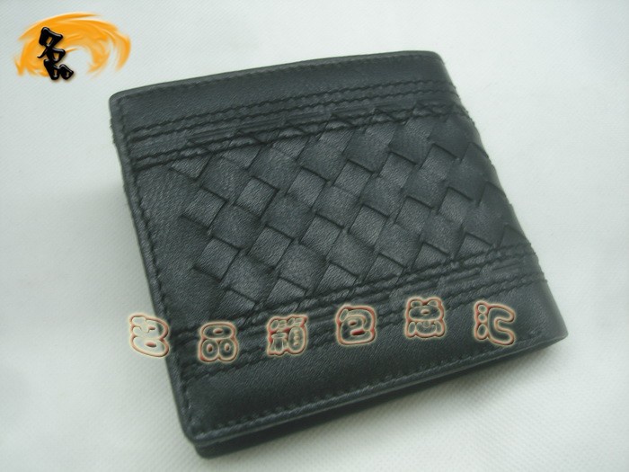 08811 Bottega Veneta經典羊皮編織工藝 寶緹嘉錢包 BV錢夾 Bottega短款錢包 黑色