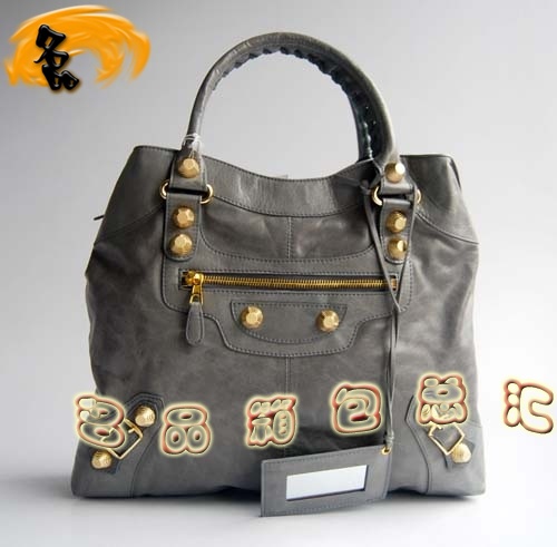 084326B 巴黎世家新款女士單肩包 Balenciaga手提包 巴黎世家女包 一比一品質 灰色
