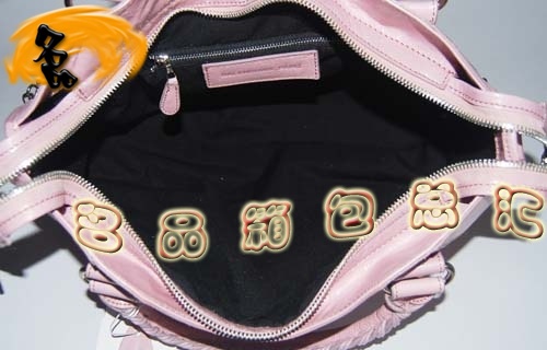 084332A 一比一品質(zhì) 經(jīng)典款機車包 巴黎世家單肩包 Balenciaga手提包 女包 淺粉色