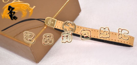 115279 一比一品質 Gucci手機鏈 古奇最新款掛件 Gucci手機掛飾 Gucci飾品 杏色