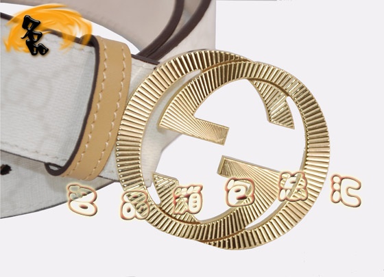 232849 Gucci腰帶 Gucci最新款 古奇女款皮帶 古奇時尚休閑女士皮帶 白色金扣