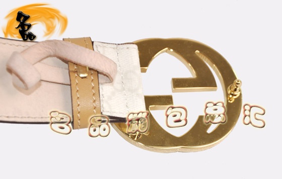 232849 Gucci腰帶 Gucci最新款 古奇女款皮帶 古奇時尚休閑女士皮帶 白色金扣