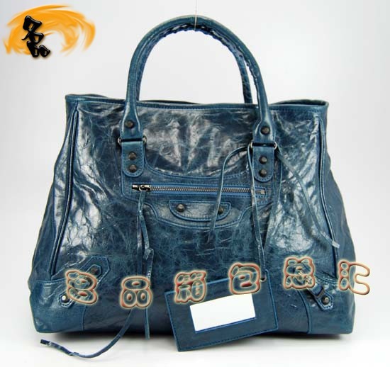 08471 Balenciaga女包 手提包 巴黎世家手提包 進口羊皮 尚休閑女包 寶藍色