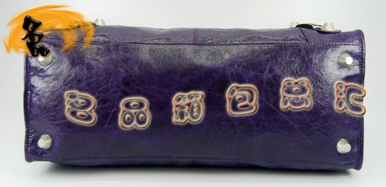 084324A Balenciaga女包 手提包 巴黎世家手提包 進口羊皮時尚休閑女包 深紫色