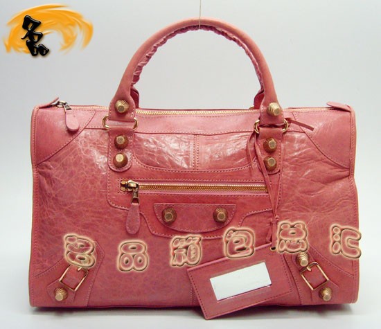 084324B Balenciaga女包 手提包 巴黎世家手提包 進(jìn)口羊皮時(shí)尚休閑女包 粉紅色