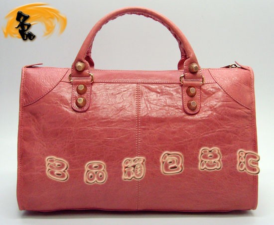 084324B Balenciaga女包 手提包 巴黎世家手提包 進(jìn)口羊皮時(shí)尚休閑女包 粉紅色
