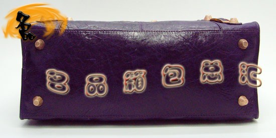 084324B Balenciaga女包 手提包 巴黎世家手提包 進口羊皮時尚休閑女包 紫色