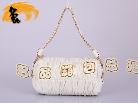BL0651 普拉達(dá)最新款褶皺羊皮女包 Prada手拎包 Prada單肩包 原版一比一品質(zhì) 白色