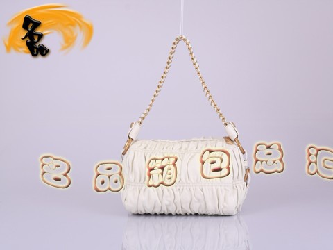 BL0651 普拉達(dá)最新款褶皺羊皮女包 Prada手拎包 Prada單肩包 原版一比一品質(zhì) 白色