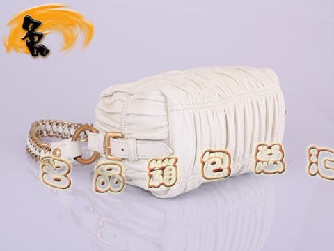 BL0651 普拉達(dá)最新款褶皺羊皮女包 Prada手拎包 Prada單肩包 原版一比一品質(zhì) 白色