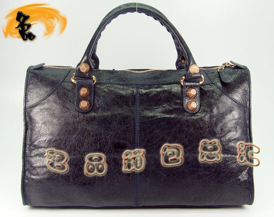 084324B Balenciaga女包 手提包 巴黎世家手提包 進口羊皮時尚休閑女包 海軍藍色