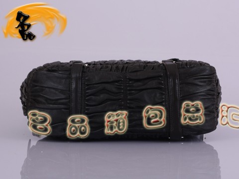 BL0397 普拉達(dá)最新款褶皺羊皮手提包 Prada斜挎包 普拉達(dá)休閑包 Prada女包 啡色