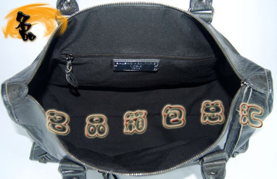 084324 Balenciaga機車包 單肩包 進口羊皮時尚休閑女包 巴黎世家手提包 深灰色