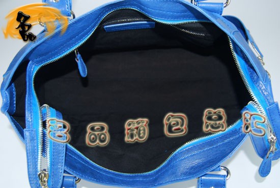 084328A Balenciaga女包 手提包 巴黎世家手提包 進口羊皮時尚休閑女包 藍色