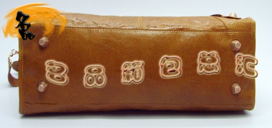 084328B Balenciaga女包 手提包 巴黎世家單肩包 進口羊皮時尚休閑女包 駝色