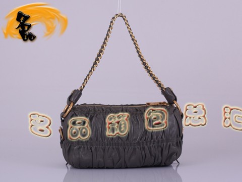 BL0651 普拉達最新款褶皺羊皮女包 Prada手拎包 Prada單肩包 原版一比一品質(zhì) 灰色