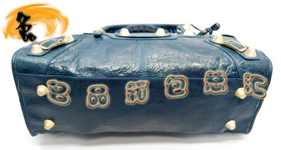 084328B Balenciaga女包 手提包 巴黎世家單肩包 進口羊皮時尚休閑女包 寶藍色