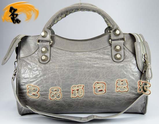 084332A 巴黎世家手提包 手提包 Balenciaga女包 進口羊皮時尚休閑女包 淺灰色