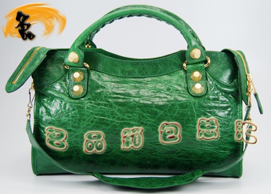 084332B Balenciaga女包 單肩包 巴黎世家手提包 進口羊皮時尚休閑女包 綠色