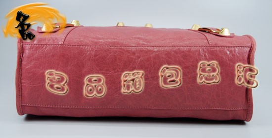 084332B Balenciaga女包 單肩包 巴黎世家手提包 進口羊皮休閑女包 粉紅色