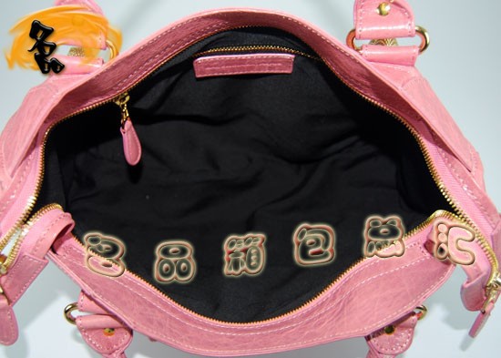 084332B Balenciaga女包 單肩包 巴黎世家手提包 進口羊皮休閑女包 粉紅色