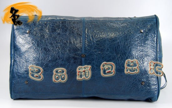 084355 進(jìn)口羊皮時(shí)尚休閑女包 Balenciaga女包 手提包 巴黎世家手提包 寶藍(lán)色