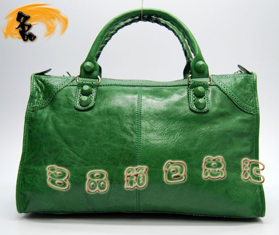 084824 進口羊皮時尚休閑包 Balenciaga女包 手提包 巴黎世家手提包 綠色