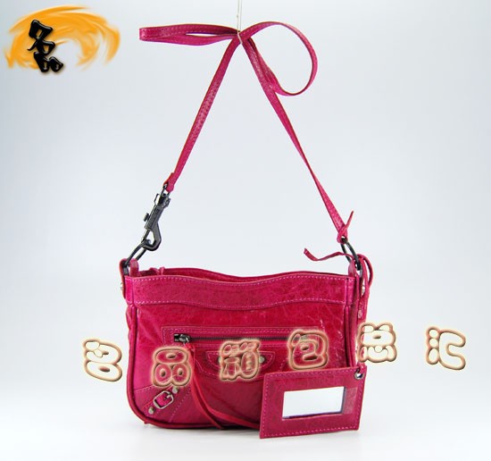 084980 巴黎世家斜挎包 進(jìn)口羊皮時(shí)尚休閑女包 Balenciaga女包 斜挎包 桃紅色