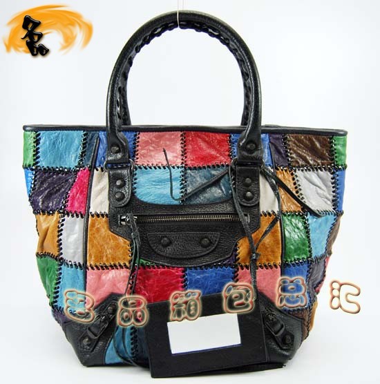 228750 巴黎世家手提包 進口羊皮時尚休閑包 Balenciaga女包 黑色