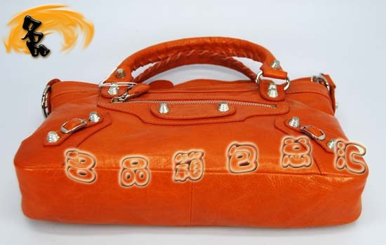 084331SA Balenciaga單肩包 巴黎世家手提包 進口牛皮經典時尚女包 橙色