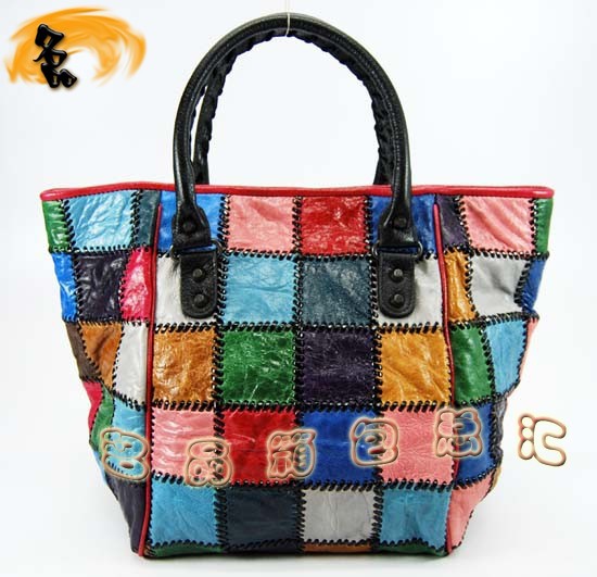 228750 Balenciaga女包 巴黎世家手提包 進口羊皮時尚休閑包 彩色