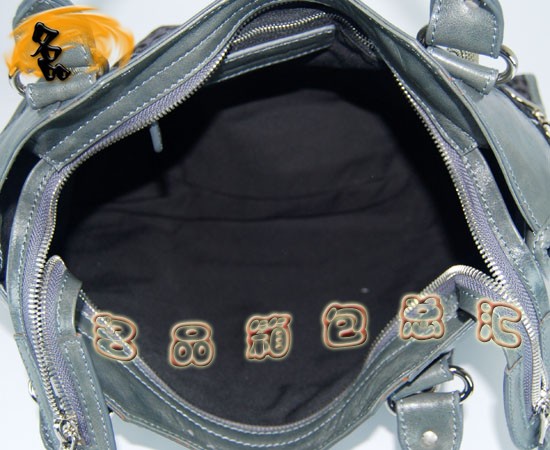 084332A Balenciaga單肩包 巴黎世家機(jī)車包 進(jìn)口牛皮經(jīng)典女包 深銀灰色
