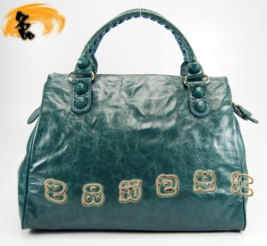 084358 Balenciaga女包 巴黎世家手提包 進(jìn)口牛皮經(jīng)典時(shí)尚女包 寶藍(lán)色
