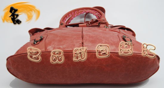 084668 Balenciaga單肩包 巴黎世家手提包 進口牛皮經典時尚女包 粉紅色
