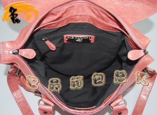 084668 Balenciaga單肩包 巴黎世家手提包 進口牛皮經典時尚女包 粉紅色