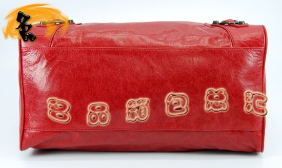 084616 Balenciaga機車包 巴黎世家單肩包 進口牛皮經典時尚手提包 大紅色