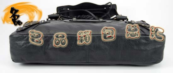 103208 Balenciaga單肩包 巴黎世家機車包 進口油皮時尚女包 手提包 黑色