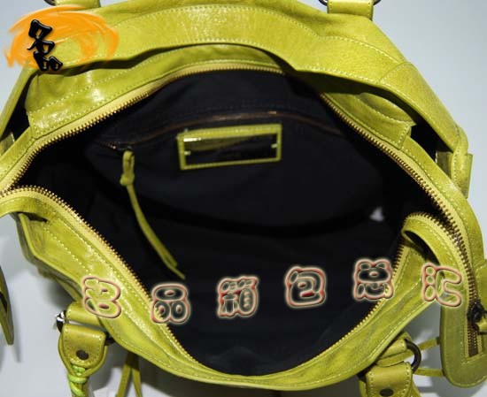 115748L Balenciaga單肩包 巴黎世家機車包 手提包 進口油皮時尚女包 淺綠色