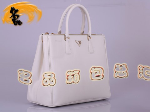 BN1786 普拉達最新款 Prada手提包 OL職業風格女士公文包 Prada女包 白色