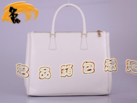 BN1786 普拉達最新款 Prada手提包 OL職業風格女士公文包 Prada女包 白色