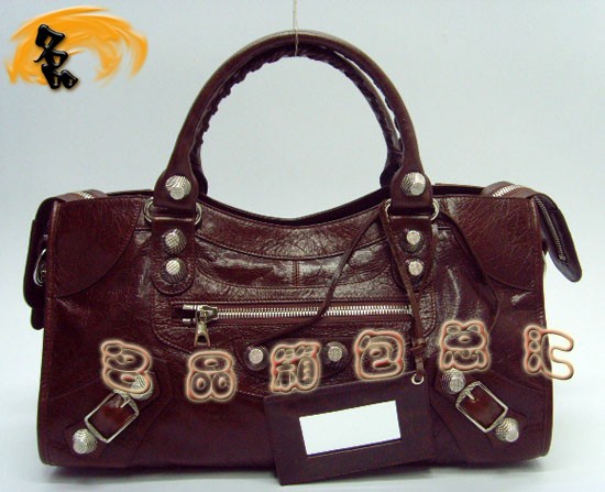 173082A Balenciaga單肩包 進(jìn)口牛皮經(jīng)典時(shí)尚女包 巴黎世家手提包 深啡色