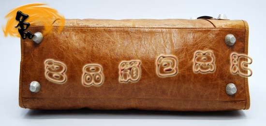 173082A Balenciaga機車包 巴黎世家單肩包 進口牛皮經典女包 手提包 駝色