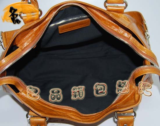 173082A Balenciaga機車包 巴黎世家單肩包 進口牛皮經典女包 手提包 駝色