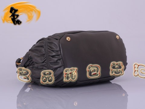 BN1791 普拉達最新款褶皺羊皮時尚女士休閑包 Prada手提包 Prada斜挎包 灰色