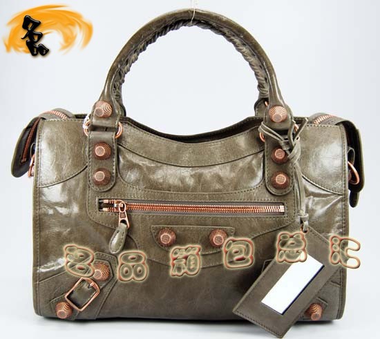 173084C Balenciaga手提包 進(jìn)口高檔牛皮經(jīng)典時(shí)尚女包 巴黎世家單肩包 機(jī)車包 銀灰色