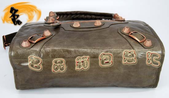 173084C Balenciaga手提包 進(jìn)口高檔牛皮經(jīng)典時(shí)尚女包 巴黎世家單肩包 機(jī)車包 銀灰色