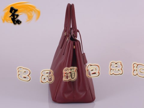 BN1844 Prada最新款十字紋進口牛皮女包 普拉達手提包 Prada手提包 紫紅色